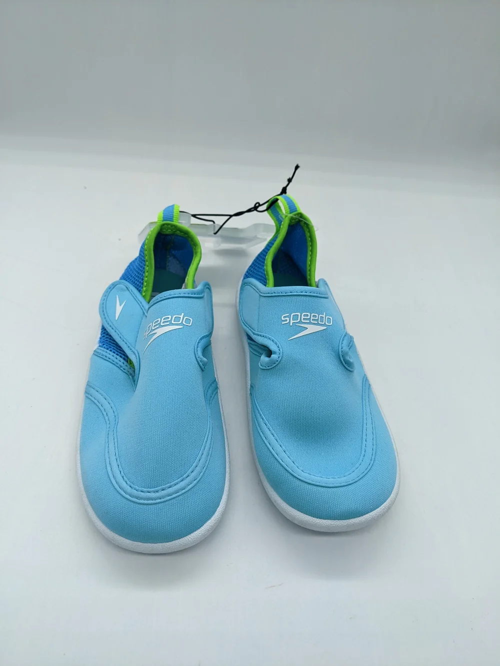 Speedo Kids Aqua Blue Water Shoes with Lime Accents